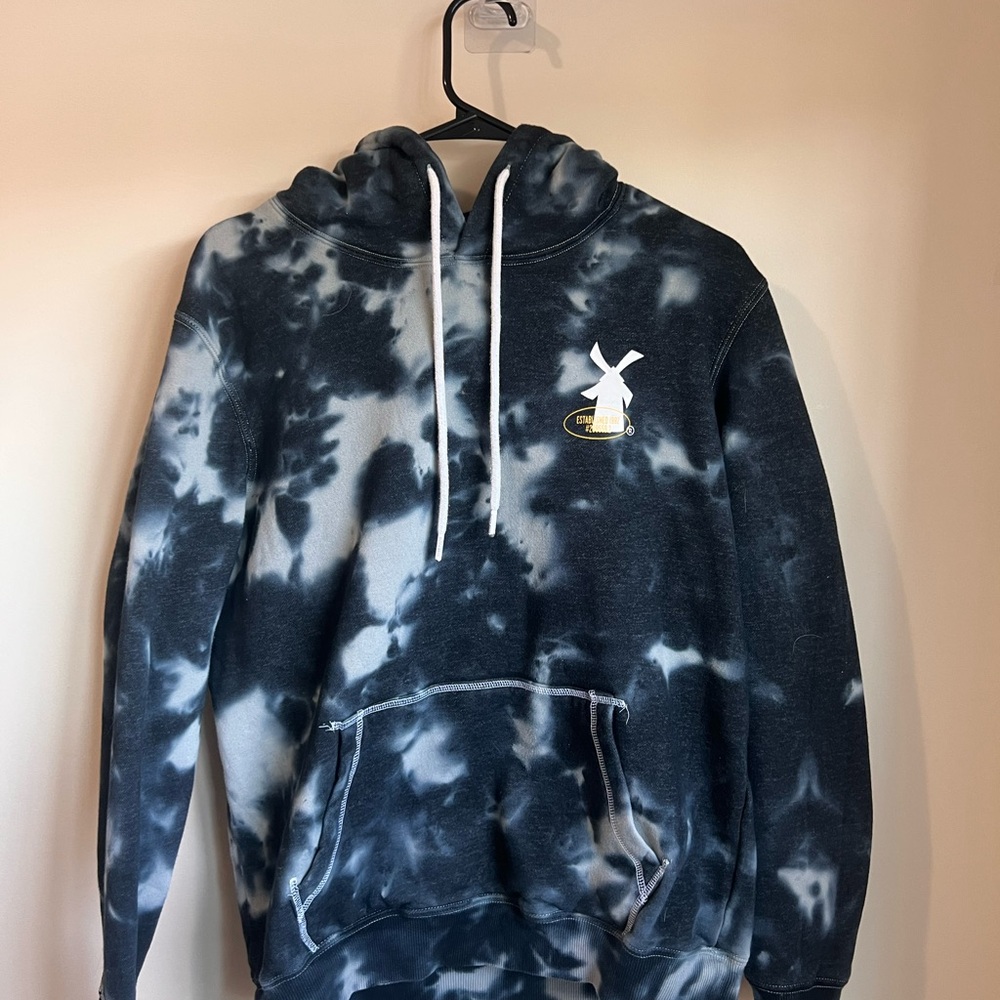 Dutch Bros Tie-Dye Hoodie - Black and White